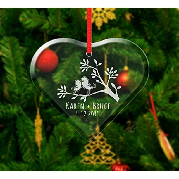 Stocking Gift Rustic Ornament Our First Christmas Ornament Couples Personalized Wooden Christmas Ornament First Christmas Together
